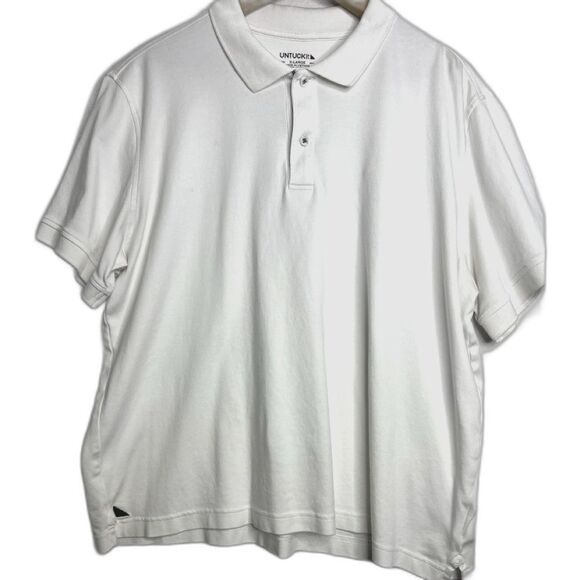 UNTUCKit Other - UNTUCKit Men's White Polo XL short sleeve Shirt resort business casual